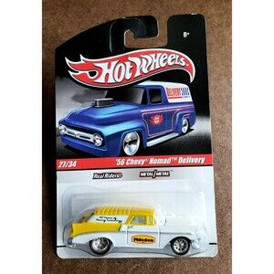 2010 Hot Wheels '56 CHEVY NOMAD DELIVERY Slick Rides  27/34 Pearl White & Yellow
